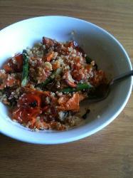 Roasted Kumera and Quinoa salad