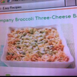 Broccoli Three Cheese bake