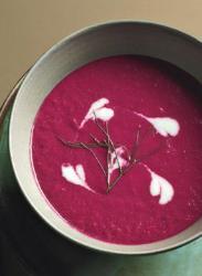 Beet and Fennel Soup with Kefir