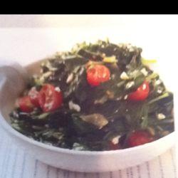 Spinach with Tomatoes & Feta