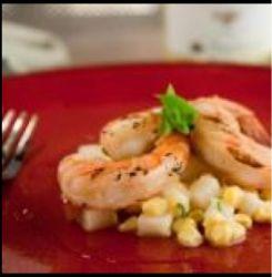 Shrimp - Honey Grilled w/Fresh Corn and Jicama Salad (Ming Tsai)
