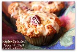 MAPLE- DRIZZLED APPLE MUFFINS
