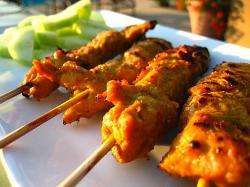 Chicken (and/or beef) Satay with Peanut Sauce