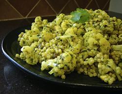 Curried Israeli Couscous and Cauliflower