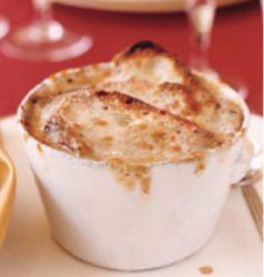 Truffle-infused French onion soup