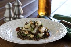Celeriac and Lentil Salad with Hazelnuts and Mint