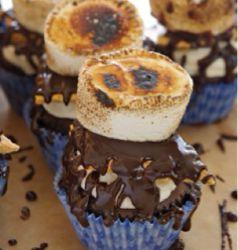 Marshmallow s'mores cupcakes