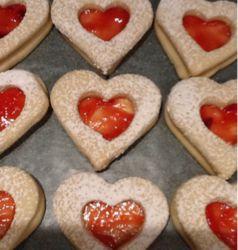 Strawberry Sugar-Cookie Hearts