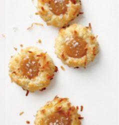 COOKIES - Coconut Thumbprint Cookies with Salted Caramel