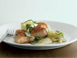 CHICKEN - PAN FRY - Chicken Breasts with Zucchini Pappardelle