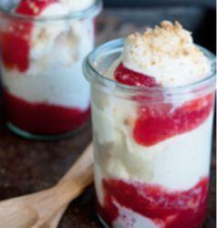 ICE CREAM - Strawberry, Lemon and Vanilla Ice Cream Parfait