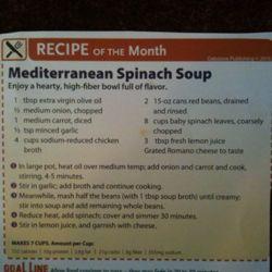 Mediterranean spinach soup
