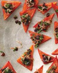 Red Pepper Triangles with Italian Relish