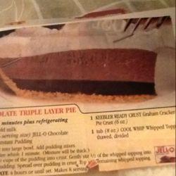 Chocolate triple layer pie