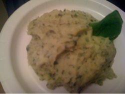 Mashed potatoes w/ spinach