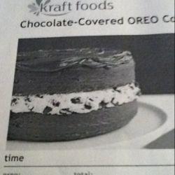 Chocolate covered Oreo cake