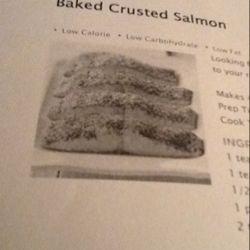Baked crusted salmon