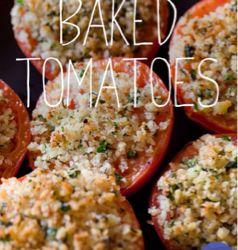 Herb and Panko Crusted Baked Tomatoes
