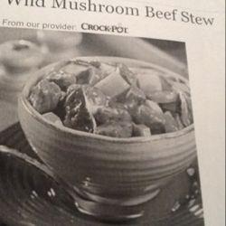Slow cooker- wild mushroom beef stew