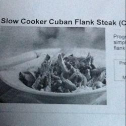 ( slow cooker) Cuban flank steak for two