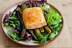 Roasted Salmon and Asparagus Salad with Mustard Vinaigrette