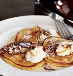Pancakes with  Ricotta Orange Syrup