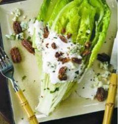 LETTUCE - Romaine Heart With Spicy Pecans and Blue Cheese Dressing