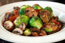 Brussels Sprouts, Bacon & Garlic