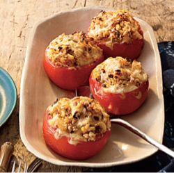 Baked Tomatoes with Quinoa, Corn, and Green Chiles (Cooking Light)