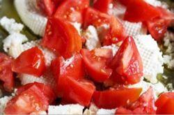 Pasta con Ricotta Fresca, Tomatoes, Asparagus & Foccaccia