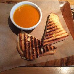 Brazillian Grilled Cheese with Cup of Tomato Bisque