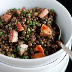 Warm Lentil Salad with Goat Cheese