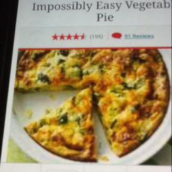 Impossibly easy vegetable pie