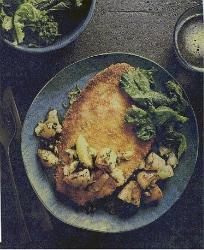 Triggerfish Schnitzel w/ Sunchokes & Greens