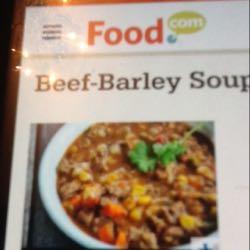 Slow cooker beef barley soup