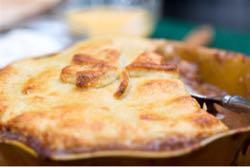 Beef and Irish Stout Pie with Potato Pastry Topping