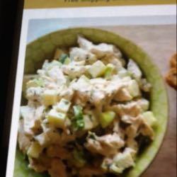 Simple chicken salad with green apples