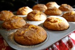 Pumpkin Muffins with Crystallized Ginger & Raisins